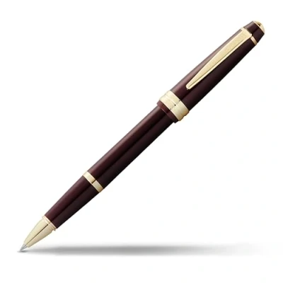 Afbeelding van Cross Bailey Light Rollerball lijnbreedte F zwarte inkt geschenkdoos rode lak met gouden aansluitingen