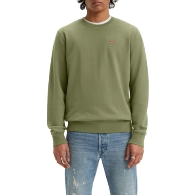Image de Levi&#039;s New Original Crew Maillot de survêtement Homme, Moss Olive 0908736 French Terry, L