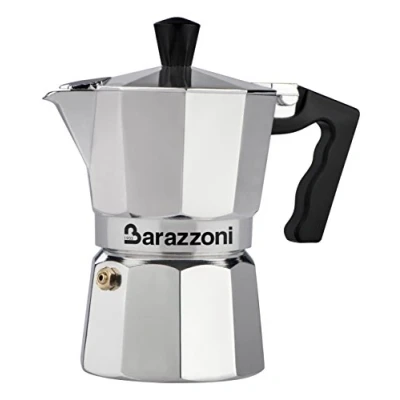 Image de Barazzoni Cafetière colorée 6 tasses, aluminium, gris, 10 x 16,9 19.6 cm