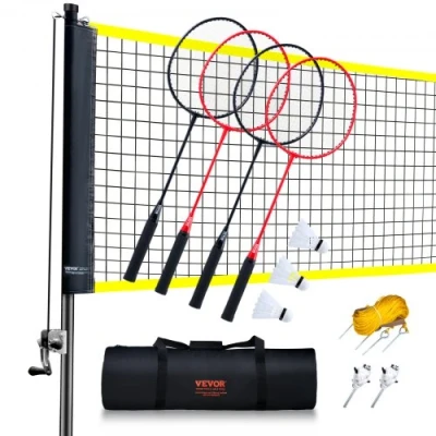 Image de VEVOR filet de badminton extérieur pour jardin, plage, parc, ensemble d&#039;équipement portable, adultes et enfants avec bâtons 6 150 x 1 585 mm
