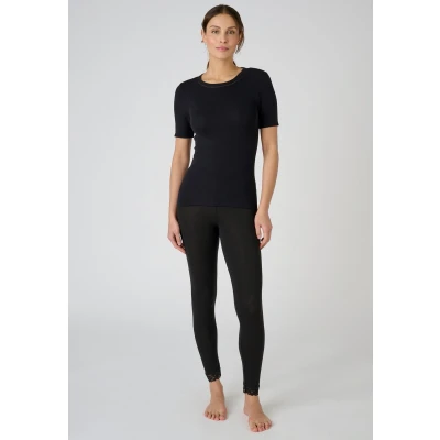 Afbeelding van Damart T shirt met korte mouwen Thermolactyl Sensitive Dames Zwart 34 36 (XS)