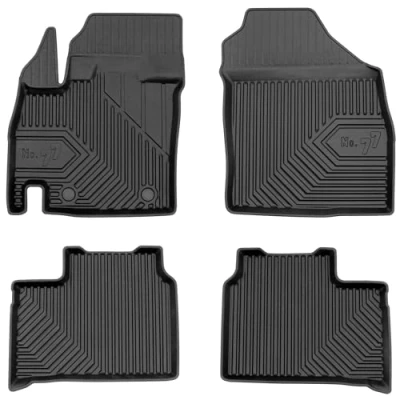 Afbeelding van M MOTOS Rubberen vloermat voor Suzuki Ignis III sinds 2016 Verbeter je reiscomfort met de zwarte antislip mat auto nr. 77 automat alle weersomstandigheden, bescherming tegen