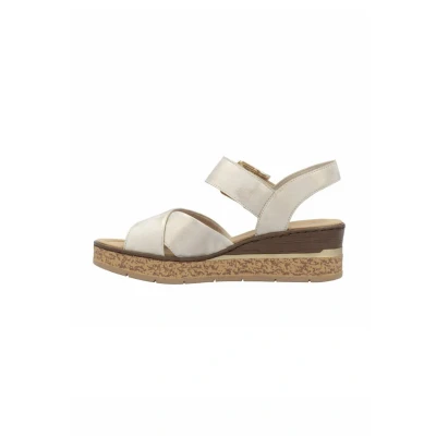 Afbeelding van Rieker Sandalen beige Textiel Dames Maat 39