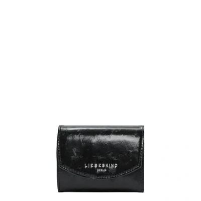 Afbeelding van LIEBESKIND BERLIN Portemonnee Alessa 3 Paper Louisa Touch Crinkle Black Zwart