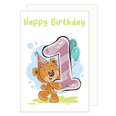 Afbeelding van Edition Seidel G3372 SW023 Hoogwaardige verjaardagskaart met envelop voor kinderverjaardag, jongens en meisjes
