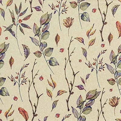 Afbeelding van Eco Line 20 stuks duurzame servetten van 100% gerecycled papier, kleurrijke bladeren, bloemen, zomer, herfst, tafeldecoratie 33 x cm