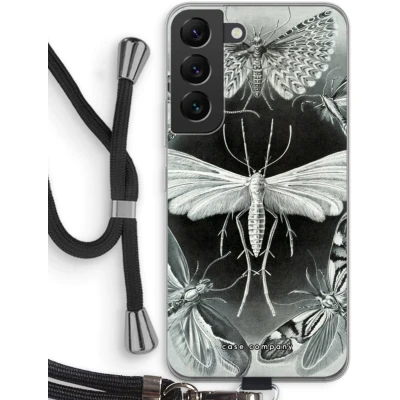 Afbeelding van Case Company® hoesje met Koord geschikt voor Samsung Galaxy S22 Haeckel Tineida Telefoonhoesje Zwart Bescherming aan alle Kanten en Over de Schermrand