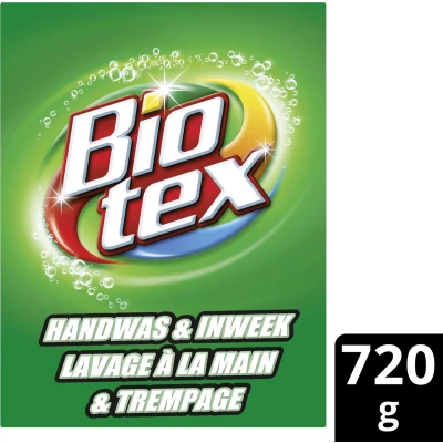 Afbeelding van Biotex Waspoeder Handwas &amp; Inweek met actieve biologische enzymen 720 g