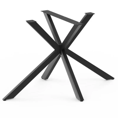 Afbeelding van Pied de table forme araignée ALIX métal noir 130 cm design industriel