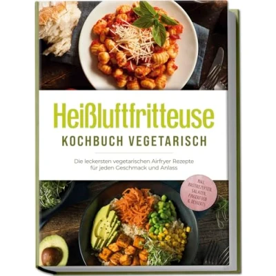 Afbeelding van Heißluftfritteuse Kochbuch vegetarisch: Die leckersten vegetarischen Airfryer Rezepte für jeden Geschmack und Anlass inkl. Brotrezepten, Salaten, Fingerfood &amp; Desserts