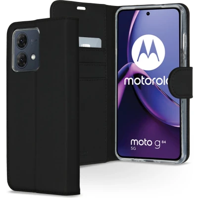 Afbeelding van Accezz Hoesje Geschikt voor Motorola Moto G84 Met Pasjeshouder Wallet Softcase Bookcase Zwart