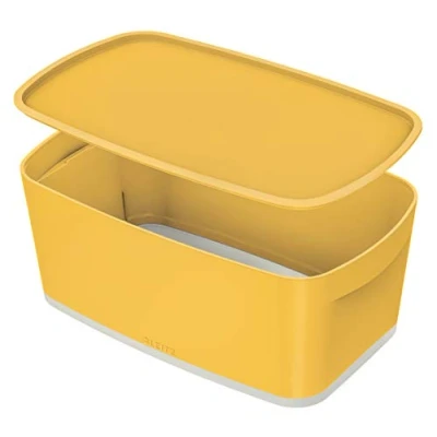 Afbeelding van Leitz MyBox Cosy Series 52630019 kleine opbergdoos met deksel, 318 x 128 191 mm, warm geel