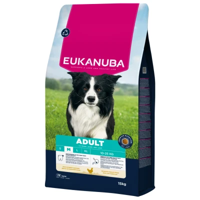 Afbeelding van Eukanuba Adult Medium Breed Hondenbrokken Kip 15 kg