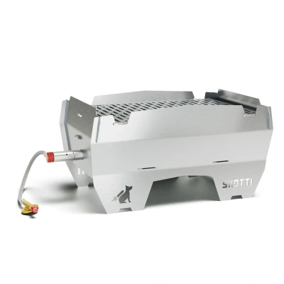 Afbeelding van SKOTTI Grill Barbecue Zilver Gas Bbq