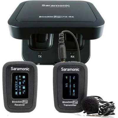 Afbeelding van Saramonic Blink 500 Pro, draadloze lavalier set met ontvanger voor op camera en 3.5mm mini jack
