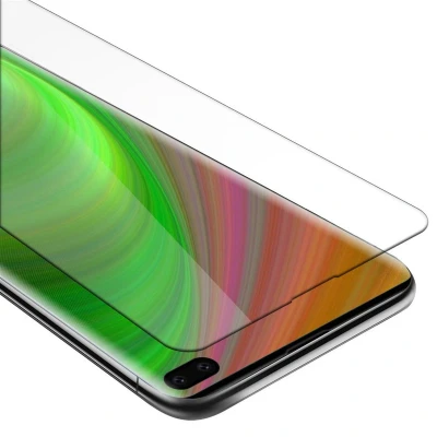 Afbeelding van Cadorabo Pantser film geschikt voor Samsung Galaxy S10 PLUS in KRISTALHELDER Geharde (Tempered) display beschermglas 9H hardheid met 3D Touch (RETAIL PACKAGING)