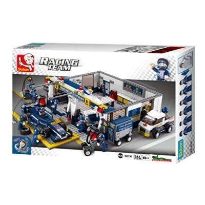 Image de Sluban formula 1 m38 b0356 jeu de construction serie f1 garage (workshop)