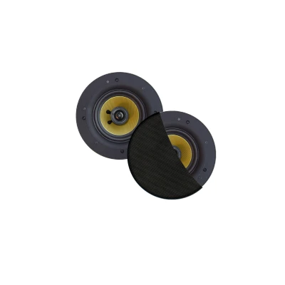 Afbeelding van Randloze Samba speaker set in mat zwart, (rond 195mm) 65 WATT