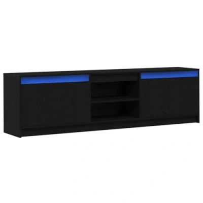 Afbeelding van vidaXL TV Kast Zwart 182 x 34 50 cm Samengesteld hout en Spaanplaat