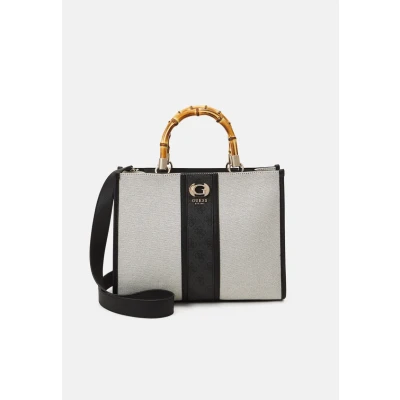 Afbeelding van Guess Kerima Handtas, Dames, Maat: One Size, Natural/coal logo