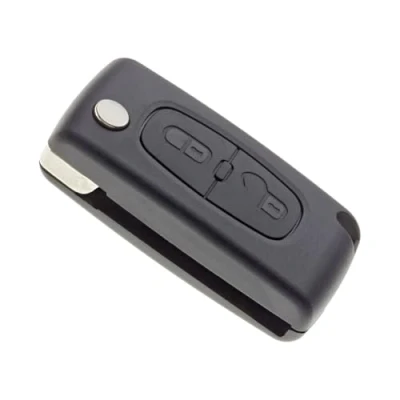 Afbeelding van Jongo Sleutelbehuizing zonder lemmet, compatibel met Citroën Citroen C2, C3, Berlingo II (B9) CE0536 Plip auto afstandsbediening 2 toetsen