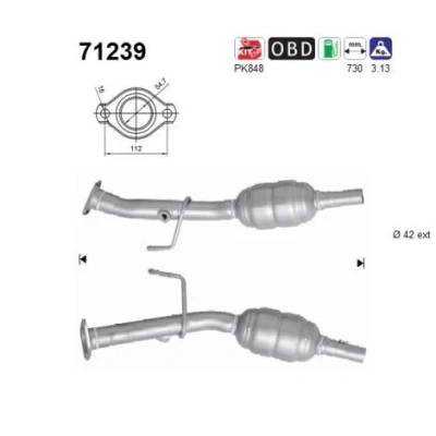 Afbeelding van AS 71239 Katalysator MITSUBISHI: COLT 6