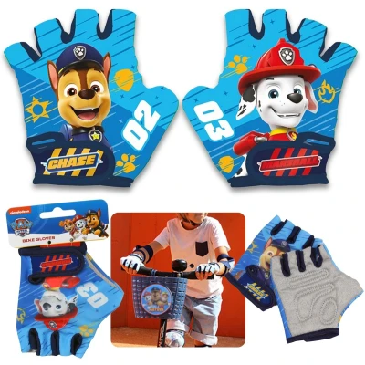 Afbeelding van Paw Patrol Chase en Marshall Kinder Fietshandschoenen voor Jongens, met Klittenbandsluiting