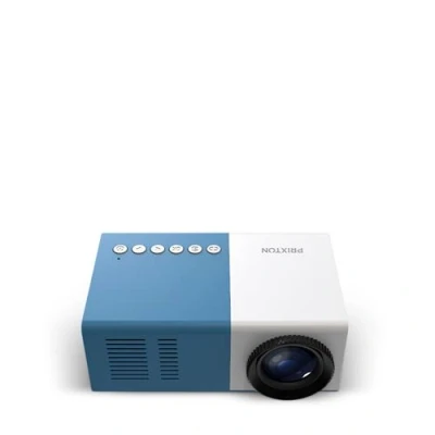 Image de Vidéoprojecteur Cinéma Mini 900 Lumens LED 320x240 QVGA Télécommande Connexion HDMI, USB, AV IN, MicroSD Compatible avec Full HD Bleu