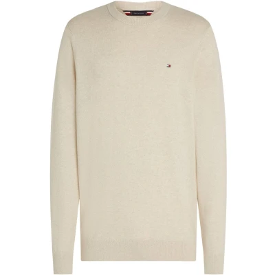 Afbeelding van Tommy Hilfiger Pullover Kashmir Ecru maat XL Heren met Regular fit Pasvorm Suitable Herenkleding
