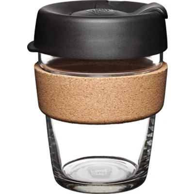 Afbeelding van KeepCup Brew Cork herbruikbare koffiebeker Zwart M (340 ml) verschillende designs Black