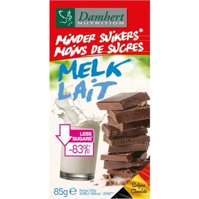 Afbeelding van Damhert Zonder Suikers Chocoladetablet Melk