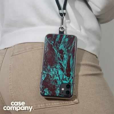 Afbeelding van Case Company® hoesje met Koord geschikt voor Xiaomi 13 Ice Age Telefoonhoesje Zwart Bescherming aan alle Kanten en Over de Schermrand