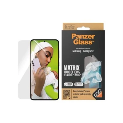Image de PanzerGlass Matrix Protection d&#039;écran pour téléphone portable avec D3O, ajustement ultra large AlignerKit film Samsung Galaxy S24+