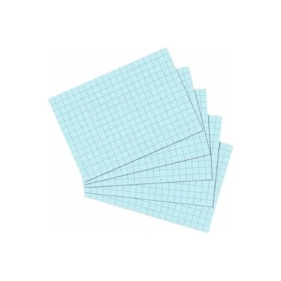 Image de Herlitz fiches bristol, format a6, quadrillée, bleu carton, sans bois, quadrillée 5 mm, couleur des lignes bleucontenu 100 p