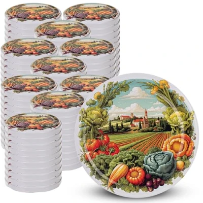 Afbeelding van KADAX Schroefdeksel met diameter van 82 mm, metalen twist off deksel, reservedeksel voor inmaakpotten en weckpotten, deksel 6 inkepingen