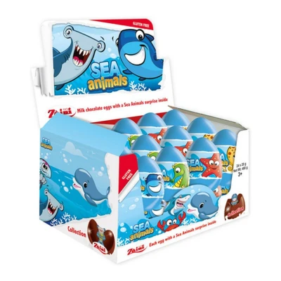 Afbeelding van Chocolade Ei Sea Animals 24 x 20 gram