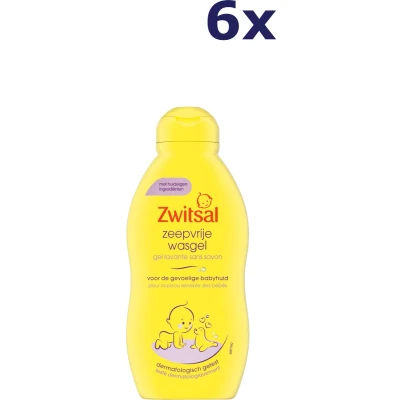 Afbeelding van Zwitsal Zeepvrije Wasgel 6x200ml