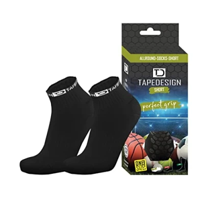 Afbeelding van Tapedesign Unisex korte sokken, zwart.