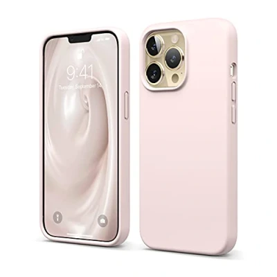 Afbeelding van elago Liquid siliconen hoes, compatibel met iPhone 13 Pro (6,1 inch), hoogwaardige siliconen, volledige bescherming, stootvaste 3 laagse telefoonhoes, schokbestendige zachte microvezelvoering