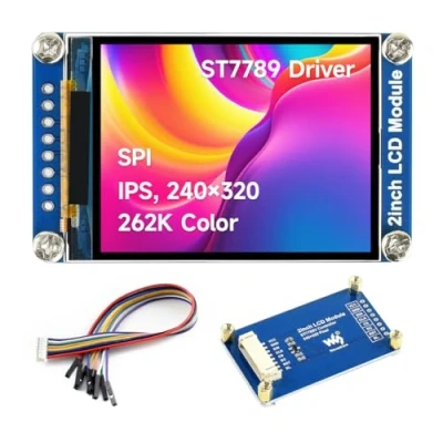 Afbeelding van Waveshare Algemene 2 inch LCD displaymodule IPS scherm 240 x 320 resolutie met geïntegreerde controller communicatie via SPI interface, minimale GPIO voor bediening