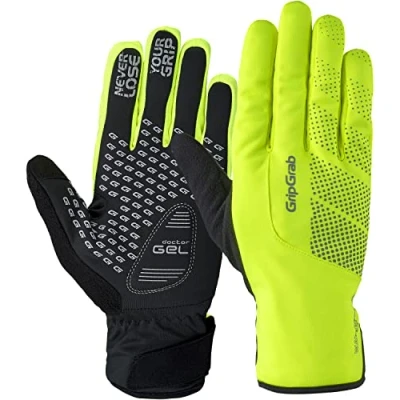Afbeelding van Fietshandschoenen Gripgrab Ride Waterproof maat Xxl Fluogeel