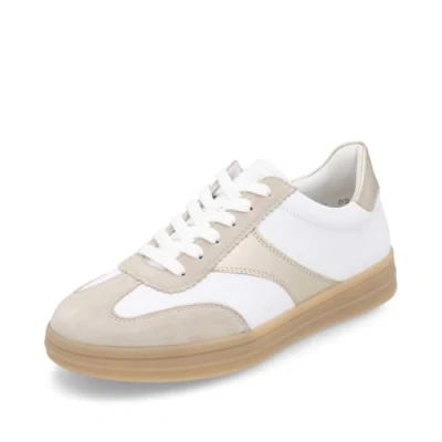 Afbeelding van Remonte D2C01 lage sneakers voor dames, losse zool, Wit Combi 81