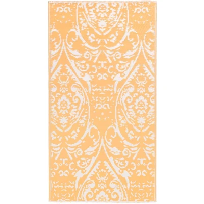 Afbeelding van Buitenkleed 160x230 cm PP oranje en wit