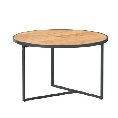 Afbeelding van 4 Seasons Outdoor Strada Salontafel 73 Teak Black Kleurloos Tuintafels