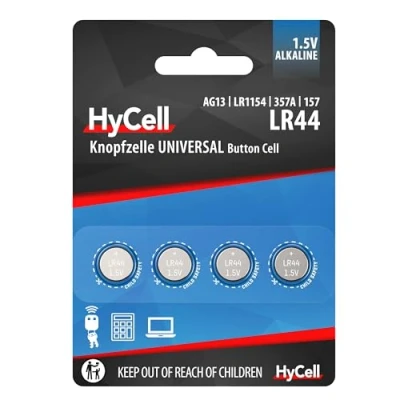 Afbeelding van HyCell Knoopcel LR44 1.5 V 4 stuk(s) 140 mAh Alkaline AG13
