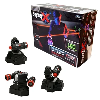 Afbeelding van SpyX Lazer valdetector voor kinderen bescherm jezelf met onzichtbare Del reisdraadstralen grappige spionagemissies bevat 2 superheldere stralen en een