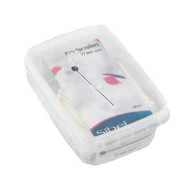 Afbeelding van Sibel Plastic Stekers 200 stuks wit Haibu by Kapperskorting.com