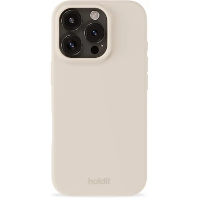 Afbeelding van Holdit Hoesje Geschikt voor iPhone 16 Pro Max Siliconen Silicone Case Beige