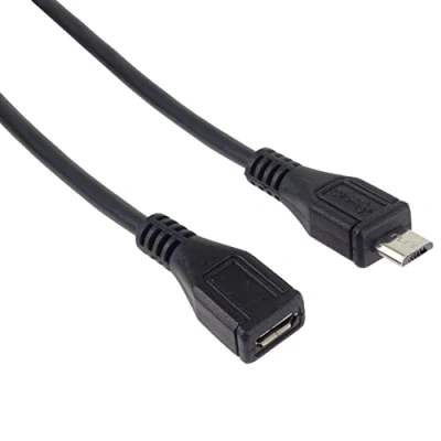 Afbeelding van PremiumCord Verlengkabel Micro USB 2.0 mannelijk/vrouwelijk, 3 m, zwart