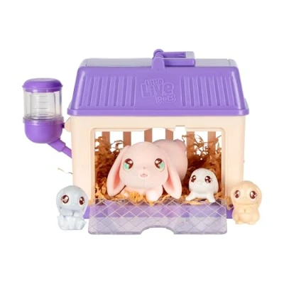 Afbeelding van Little Live Pets mama verrassing mini konijnen, verzorg je moeder hamster of konijn in haar stal en verwelkom 2, 3 4 baby&#039;s